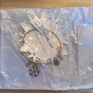 Alex and Ani Gold Bracelet with Charm